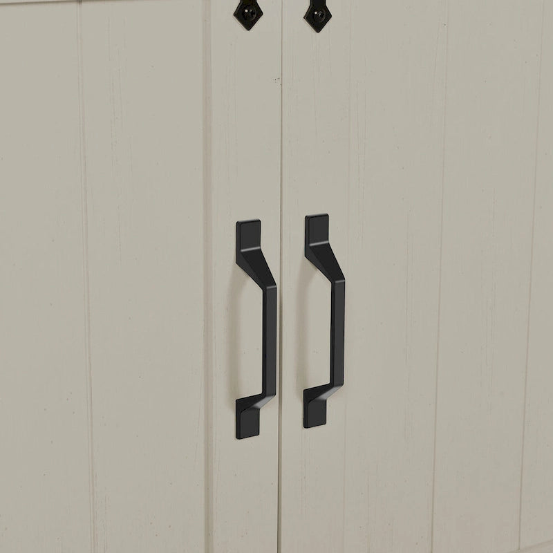 Buffet de ferme industriel avec portes coulissantes et étagère réglable