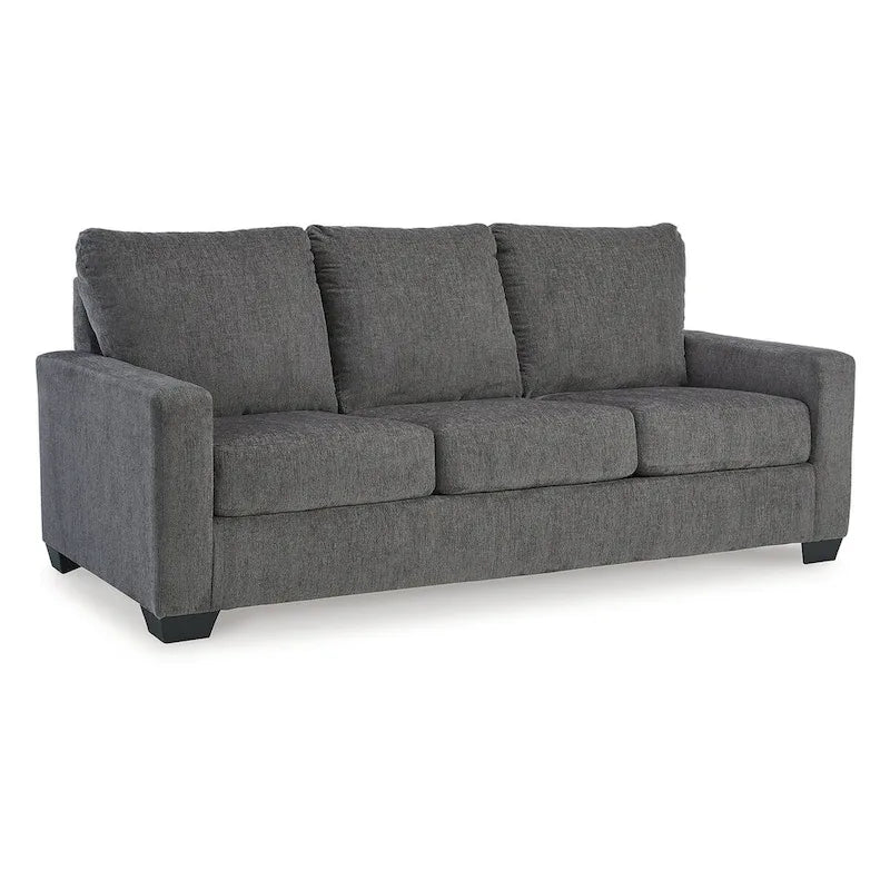 Canapé-lit Queen en étain avec matelas en mousse à mémoire de forme, 85"L x 40"P x 39"H
