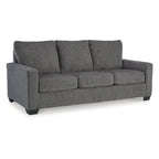 Canapé-lit Queen en étain avec matelas en mousse à mémoire de forme, 85"L x 40"P x 39"H