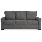 Canapé-lit Queen en étain avec matelas en mousse à mémoire de forme, 85"L x 40"P x 39"H