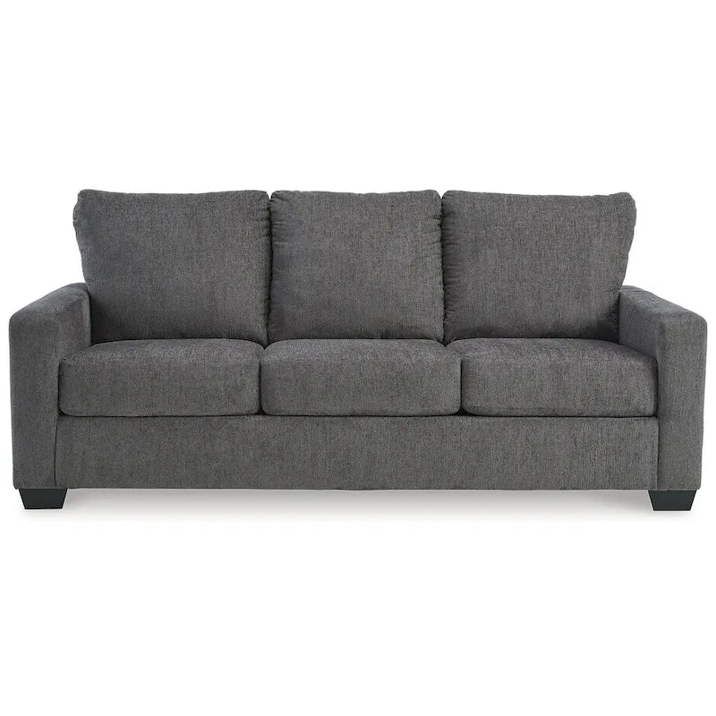 Canapé-lit Queen en étain avec matelas en mousse à mémoire de forme, 85"L x 40"P x 39"H