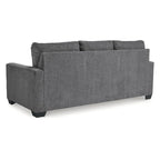Canapé-lit Queen en étain avec matelas en mousse à mémoire de forme, 85"L x 40"P x 39"H