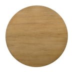 Table à manger ronde de 59 pouces avec pied central, finition marron