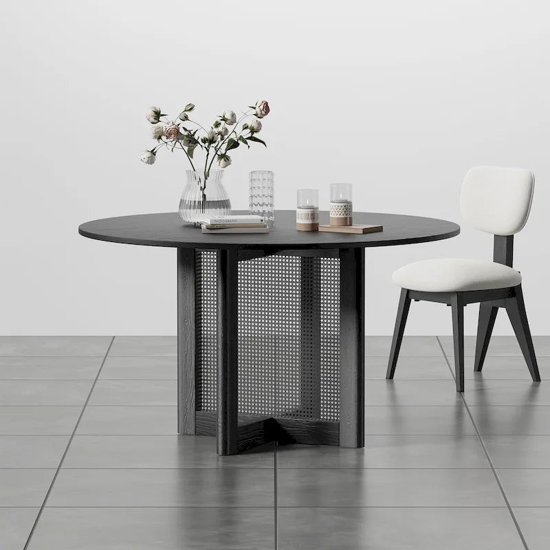 Table de salle à manger double piédestal en bois de chêne Cinna Lumioca