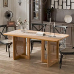 Table de salle à manger double piédestal en bois de chêne Cinna Lumioca