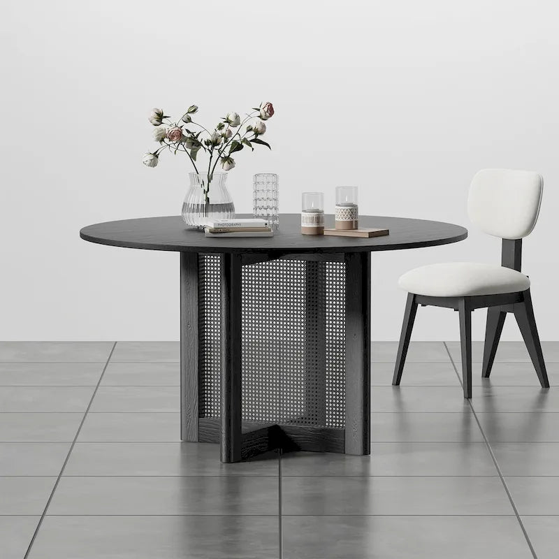 Table de salle à manger double piédestal en bois de chêne Cinna Lumioca
