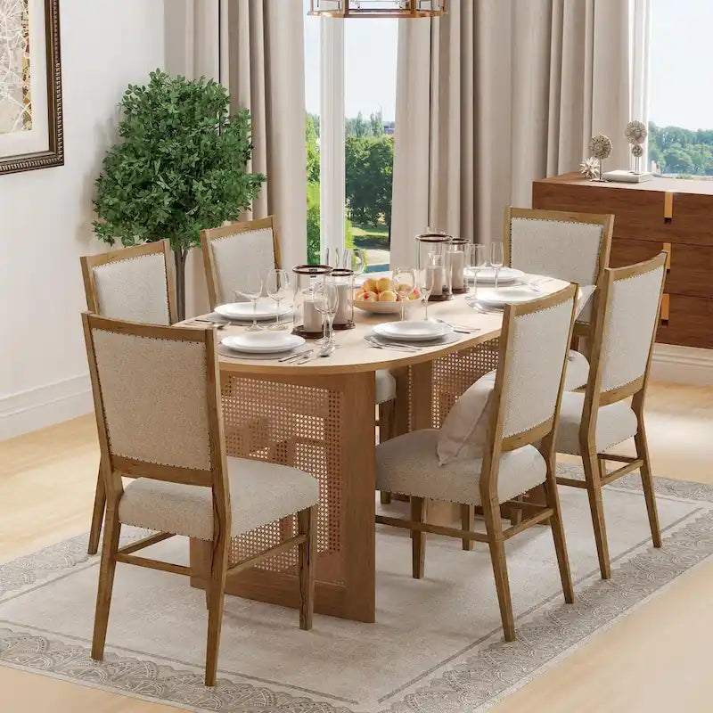 Table de salle à manger double piédestal en bois de chêne Cinna Lumioca