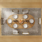 Table de salle à manger double piédestal en bois de chêne Cinna Lumioca