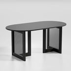 Table de salle à manger double piédestal en bois de chêne Cinna Lumioca