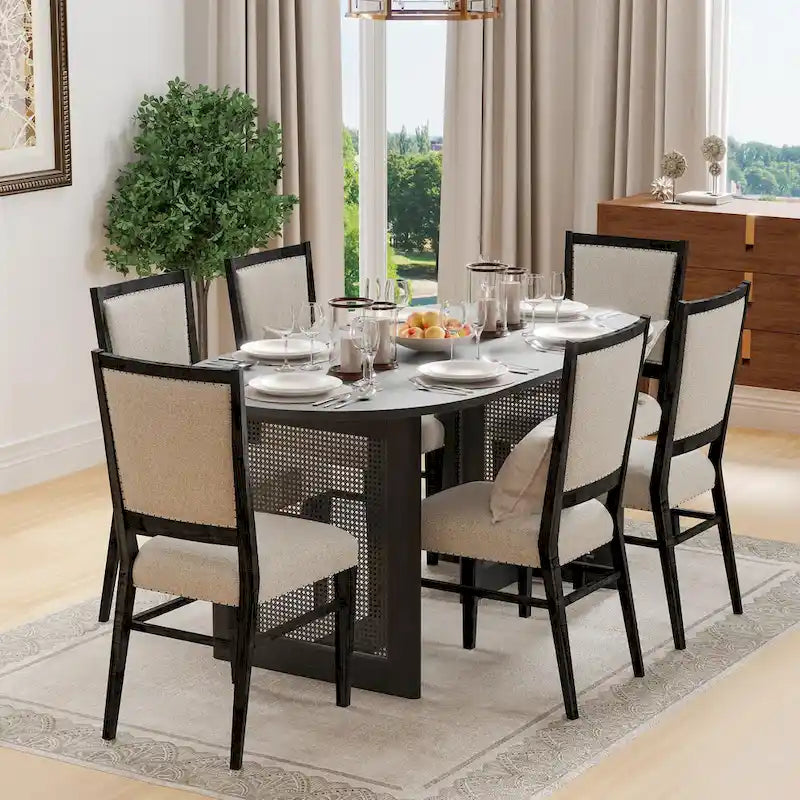 Table de salle à manger double piédestal en bois de chêne Cinna Lumioca