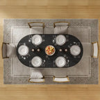 Table de salle à manger double piédestal en bois de chêne Cinna Lumioca