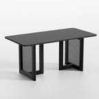 Table de salle à manger double piédestal en bois de chêne Cinna Lumioca