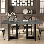 Table de salle à manger double piédestal en bois de chêne Cinna Lumioca