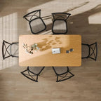 Table de salle à manger double piédestal en bois de chêne Cinna Lumioca