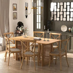 Table de salle à manger double piédestal en bois de chêne Cinna Lumioca
