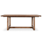 Table à manger extensible en pin massif 80-110 pouces, finition brun fumé