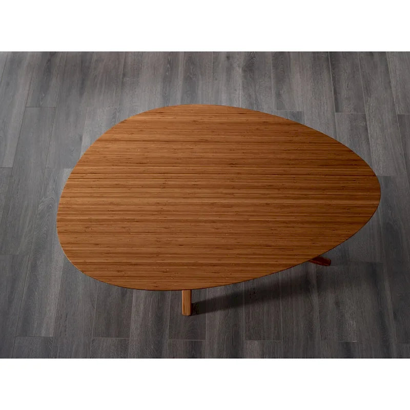 Table basse scandinave du milieu du siècle, finition ambrée