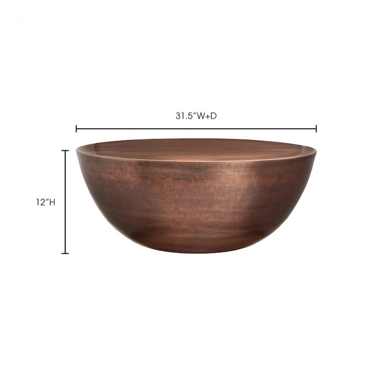 Table basse ronde contemporaine en fer, 80 cm de diamètre