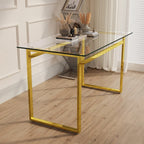 Table à manger rectangulaire en verre