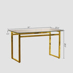 Table à manger rectangulaire en verre