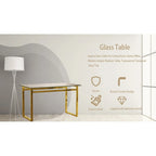 Table à manger rectangulaire en verre