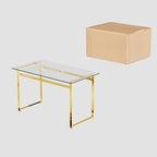 Table à manger rectangulaire en verre