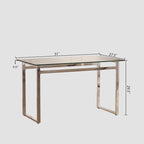 Table à manger rectangulaire en verre