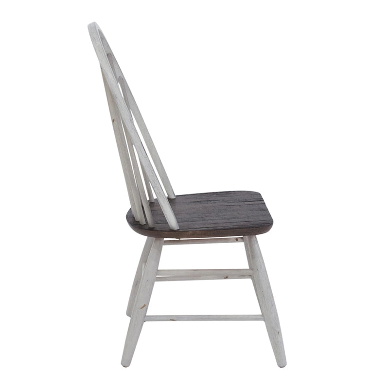 Ensemble de table à tréteaux 7 pièces bicolore blanc rustique en option