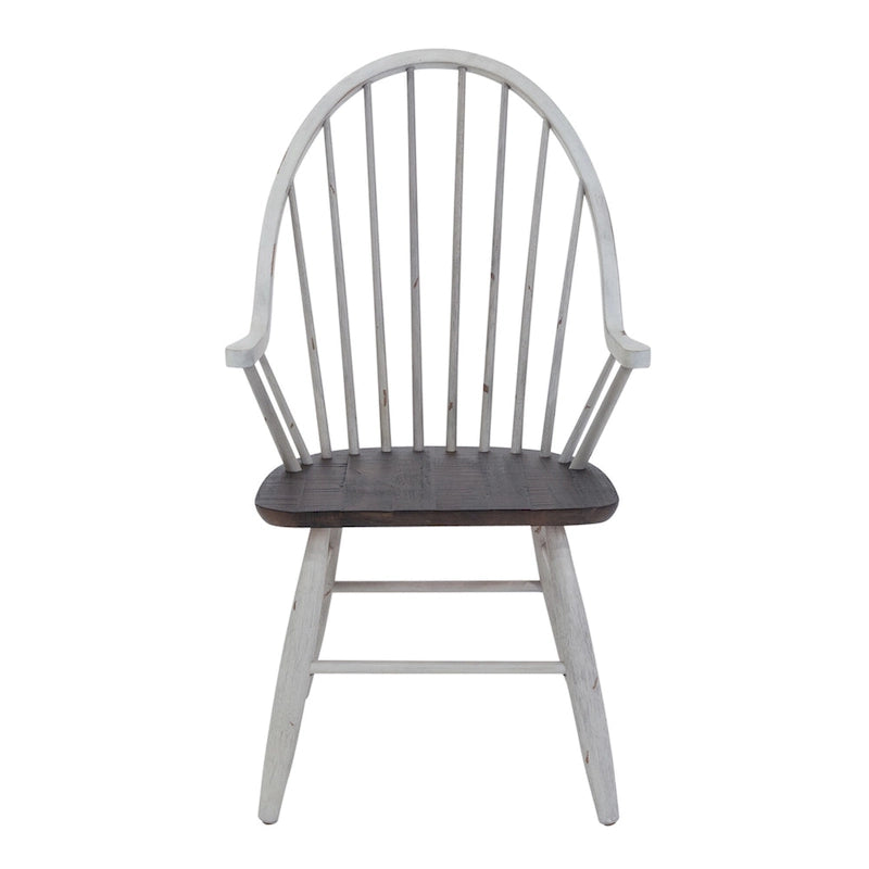 Ensemble de table à tréteaux 7 pièces bicolore blanc rustique en option