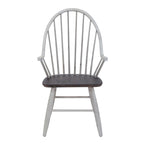 Ensemble de table à tréteaux 7 pièces bicolore blanc rustique en option
