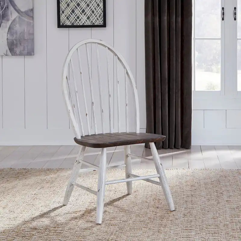 Ensemble de table à tréteaux 7 pièces bicolore blanc rustique en option