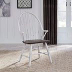 Ensemble de table à tréteaux 7 pièces bicolore blanc rustique en option