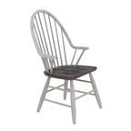 Ensemble de table à tréteaux 7 pièces bicolore blanc rustique en option