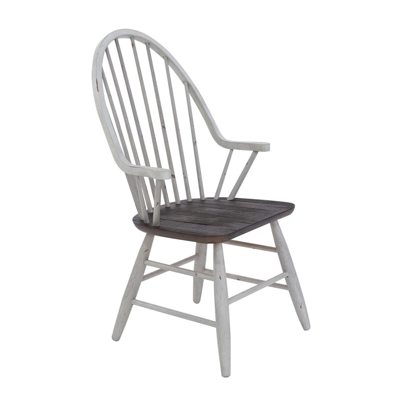Ensemble de table à tréteaux 7 pièces bicolore blanc rustique en option