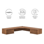 Bureau d'angle mural Render