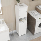 Meuble de tri de linge basculant à 1 compartiment et 1 porte - Blanc